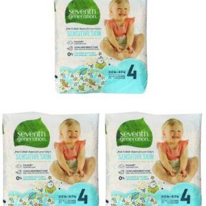 Seventh Generation, Free & Clear Diapers, Size 4